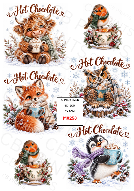Christmas Hot Chocolate Decoupage Paper Print MX253 – Mulberry Paper