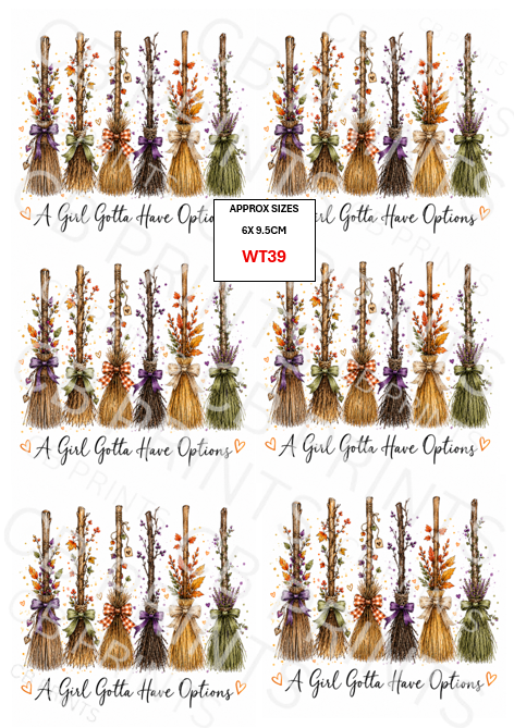 Witch Decoupage Paper Print WT39 – Mulberry Paper