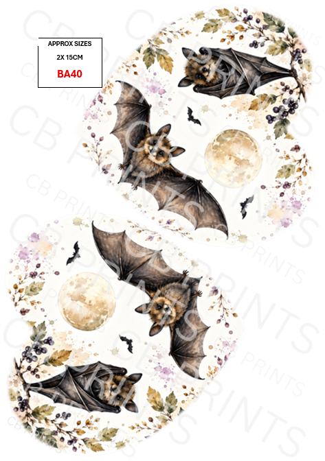 Bat Decoupage Paper BA40 – Mulberry Paper Print