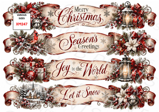 Christmas Decoupage Paper Print XM247 – Mulberry Paper