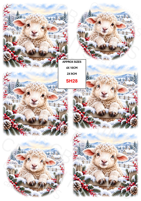Sheep Decoupage Print SH28 | Mulberry Paper