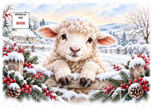 Sheep Decoupage Print SH30 | Mulberry Paper
