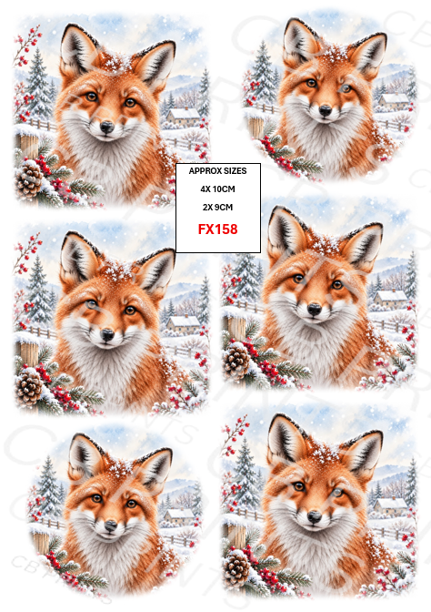 Fox Decoupage Print FX158 | Mulberry Paper