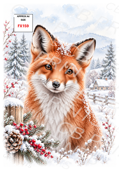 Fox Decoupage Print FX159 | Mulberry Paper