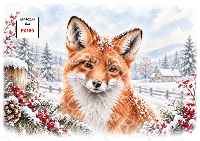 Fox Decoupage Print FX160 | Mulberry Paper