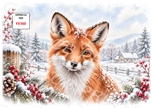 Fox Decoupage Print FX160 | Mulberry Paper