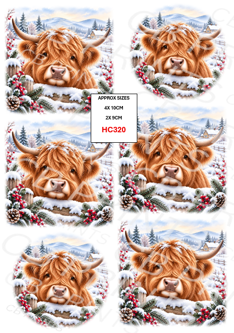 Highland Cow Decoupage Print HC320 | Mulberry Paper