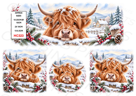 Highland Cow Decoupage Print HC323 | Mulberry Paper