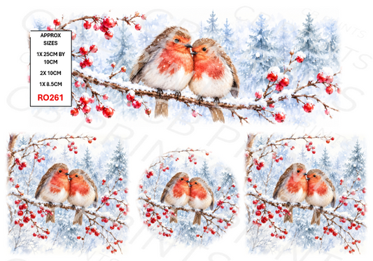 Robin Decoupage Paper Print RO261 | Mulberry Paper