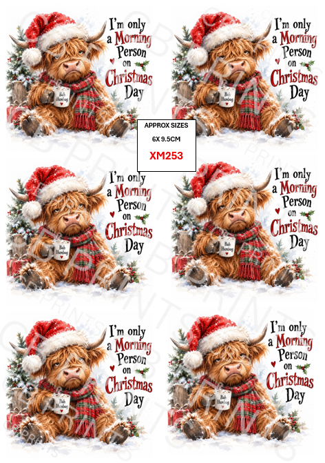 Funny Christmas Decoupage Print XM253 | Mulberry Paper