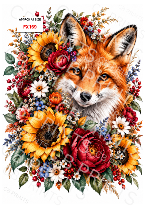 Fox Decoupage Print FX169 | Mulberry Paper