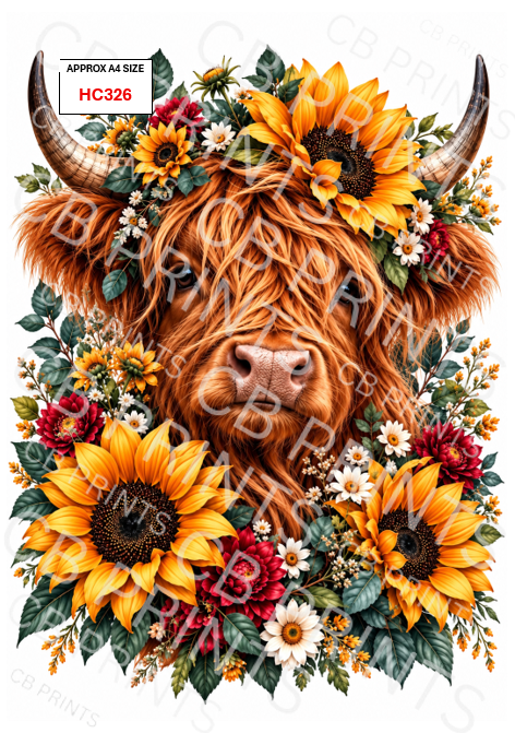 Highland Cow Decoupage Print HC326 | Mulberry Paper