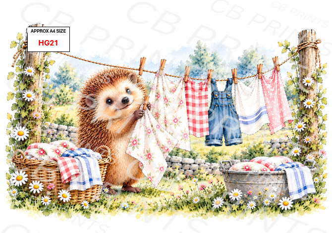 Hedgehog Decoupage Print HG21 | Mulberry Paper