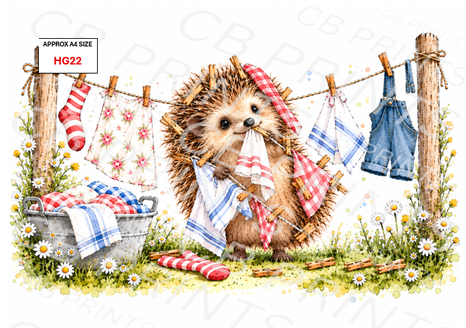 Hedgehog Decoupage Print HG22 | Mulberry Paper