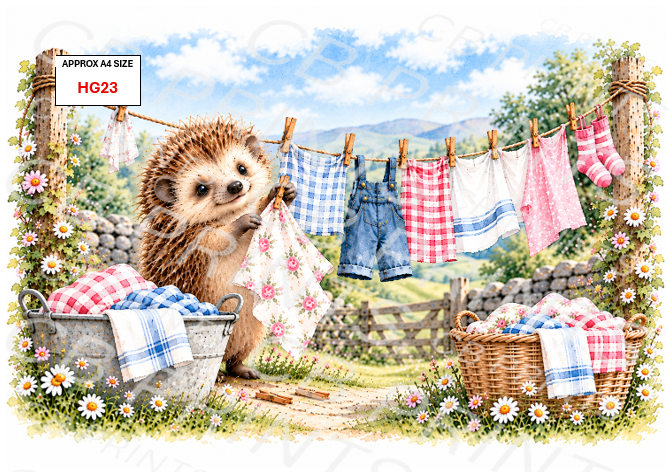 Hedgehog Decoupage Print HG23 | Mulberry Paper