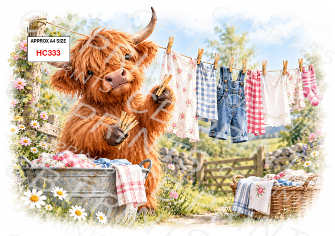 Highland Cow Decoupage Print HC333 | Mulberry Paper