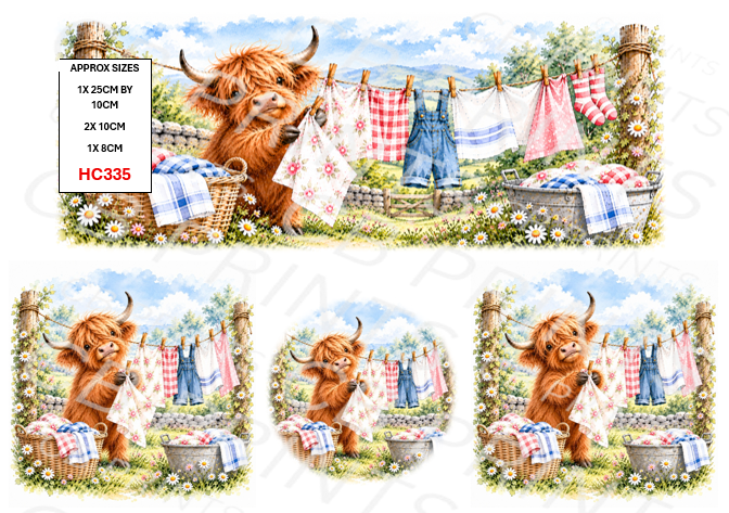 Highland Cow Decoupage Print HC335 | Mulberry Paper