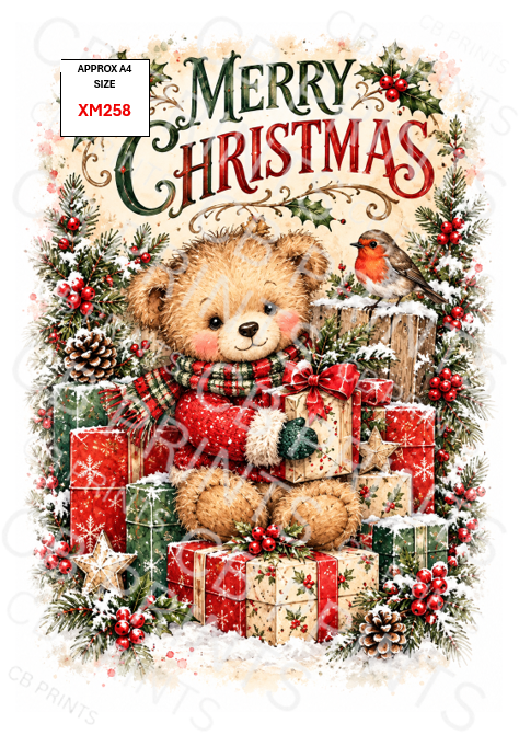 Christmas Decoupage Paper Print XM258 – Mulberry Paper