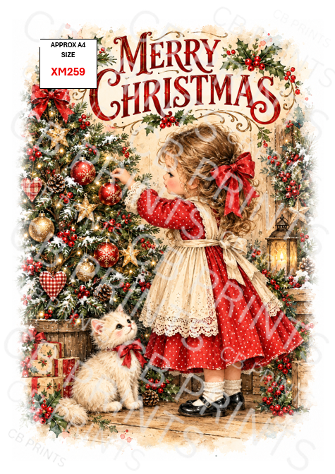 Christmas Decoupage Paper Print XM259 – Mulberry Paper
