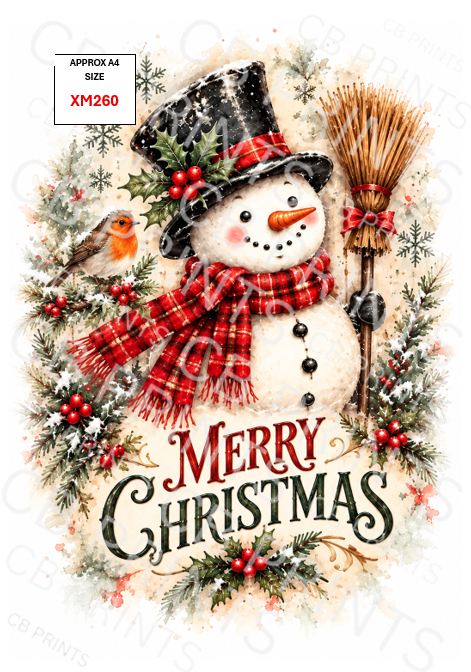 Christmas Decoupage Paper Print XM260 – Mulberry Paper