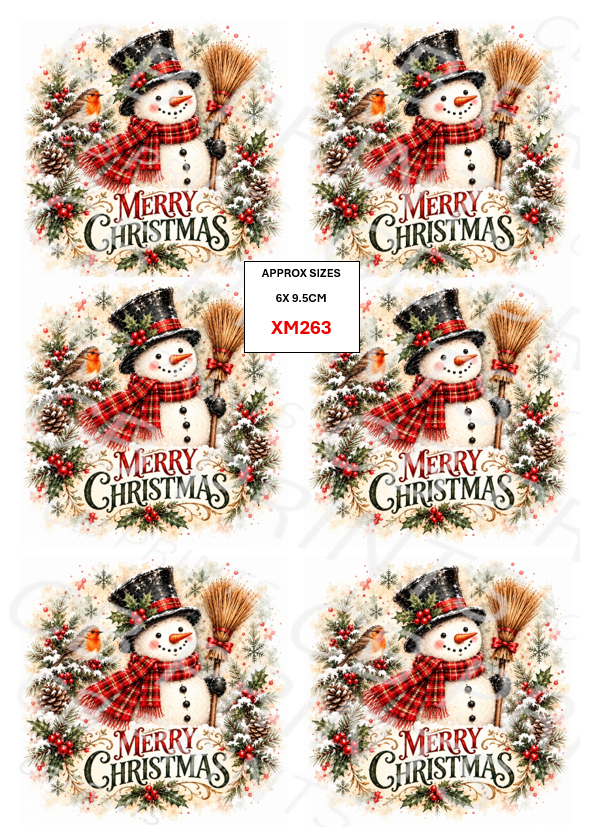 Christmas Decoupage Paper Print XM263 – Mulberry Paper