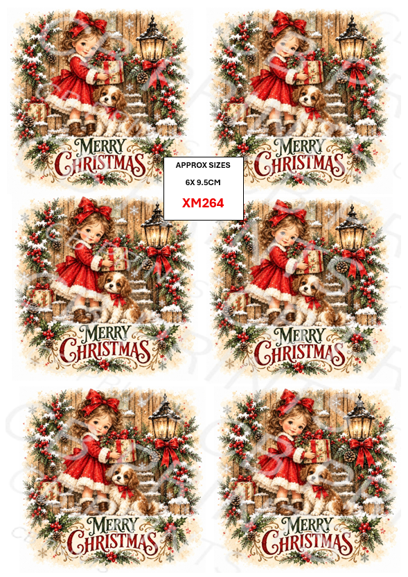 Christmas Decoupage Paper Print XM264 – Mulberry Paper