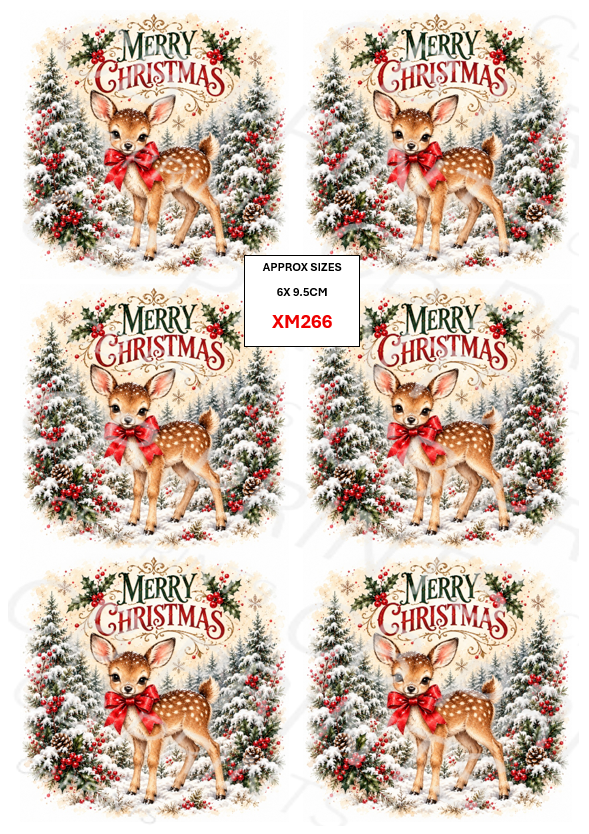 Christmas Decoupage Paper Print XM266 – Mulberry Paper