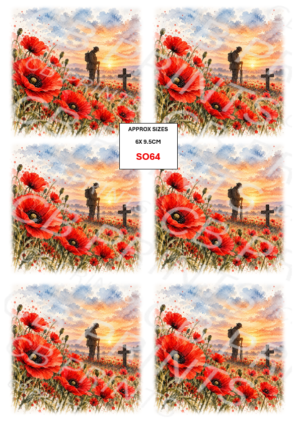 Remembrance Soldier Decoupage Paper Print SO64 – Mulberry Paper