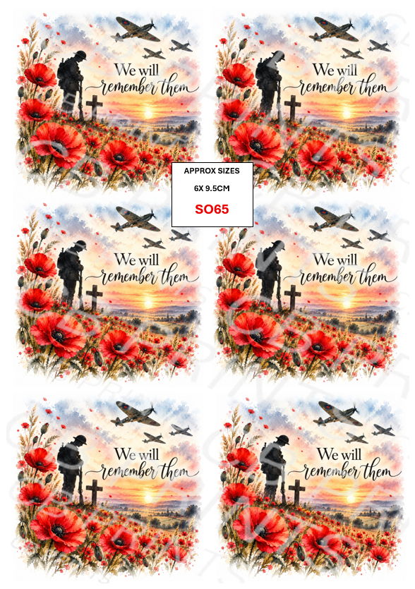 Remembrance Soldier Decoupage Paper Print SO65 – Mulberry Paper
