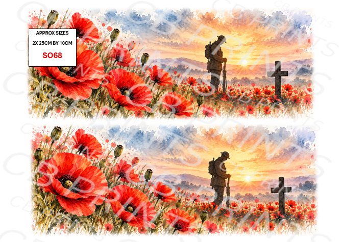 Remembrance Soldier Decoupage Paper Print SO68 – Mulberry Paper