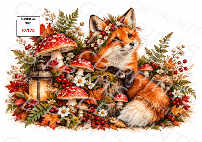 Fox Decoupage Print FX172 | Mulberry Paper