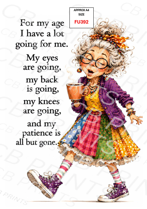 Funny Decoupage Print FU392 | Mulberry Paper