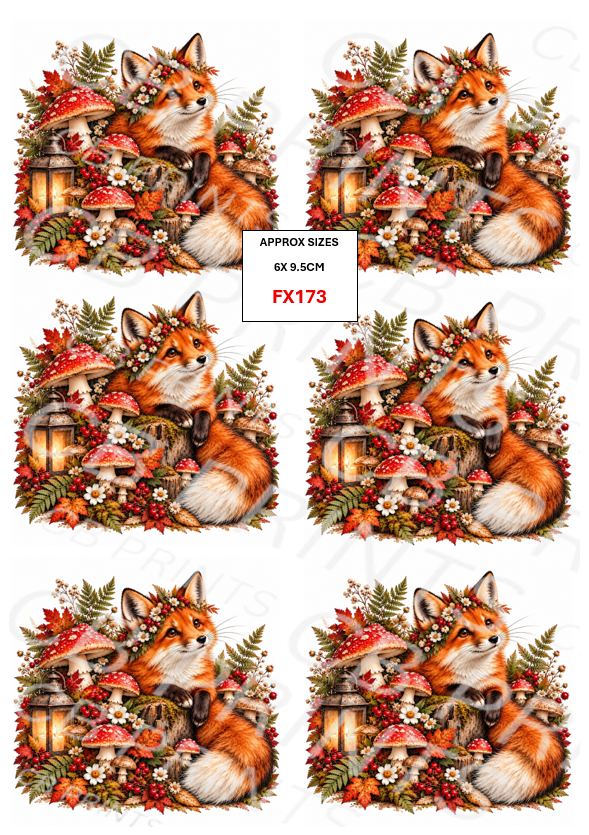 Fox Decoupage Print FX173 | Mulberry Paper