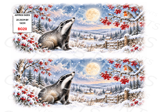 Badger Decoupage Print BG20 | Mulberry Paper