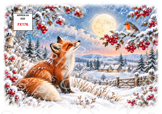 Fox Decoupage Print FX176 | Mulberry Paper