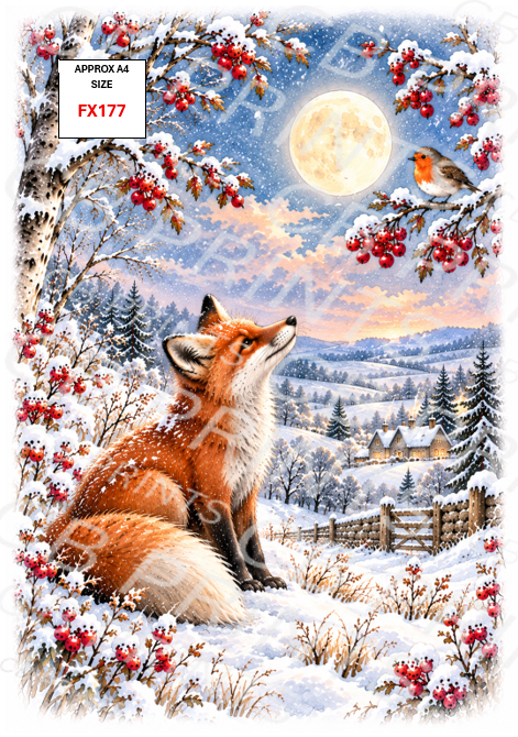 Fox Decoupage Print FX177 | Mulberry Paper