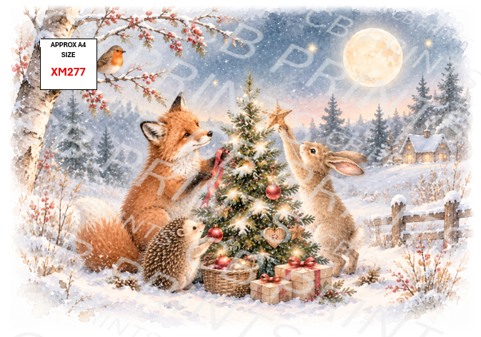 Christmas Decoupage Paper Print XM277 – Mulberry Paper
