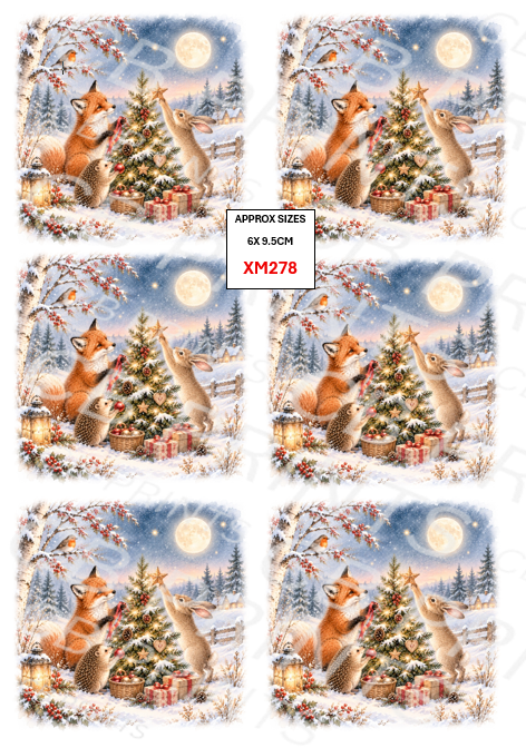 Christmas Decoupage Paper Print XM278 – Mulberry Paper