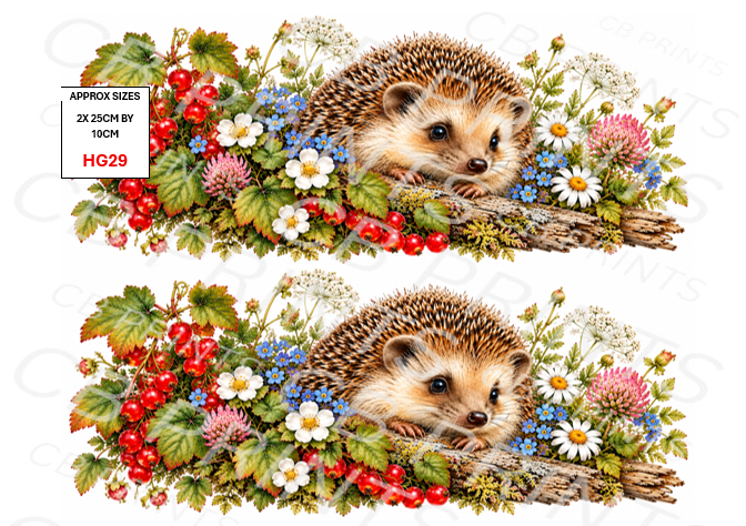 Hedgehog Decoupage Print HG29 | Mulberry Paper