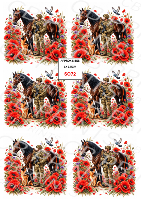 Remembrance Soldier Decoupage Paper Print SO72 – Mulberry Paper