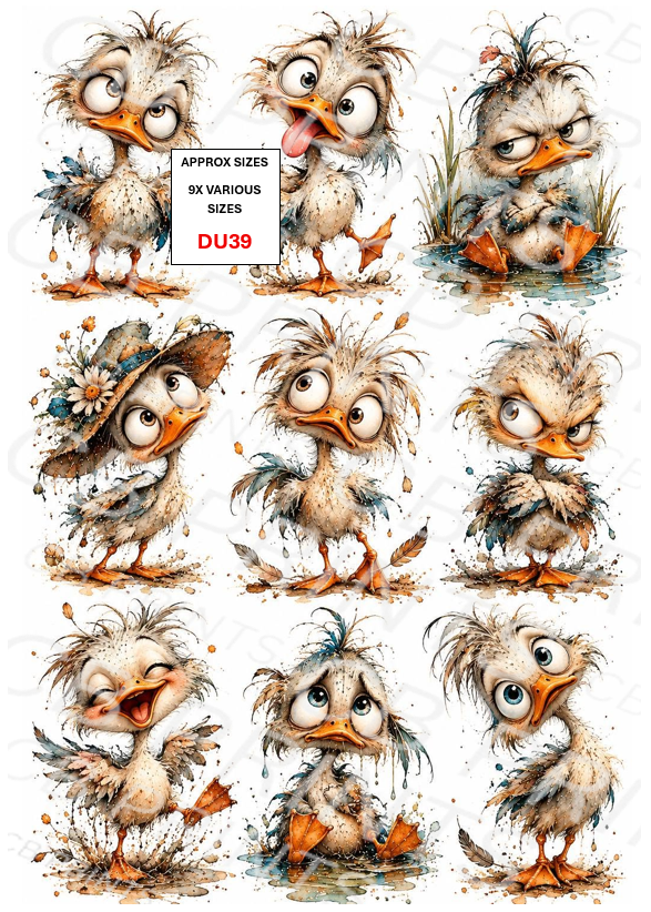 Duck Decoupage Paper DU39 – Mulberry Paper Print
