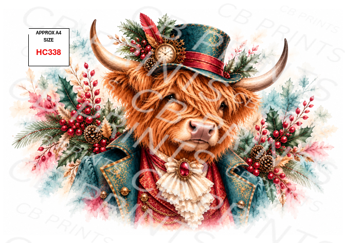 Highland Cow Decoupage Print HC338 | Mulberry Paper