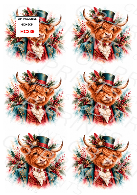 Highland Cow Decoupage Print HC339 | Mulberry Paper