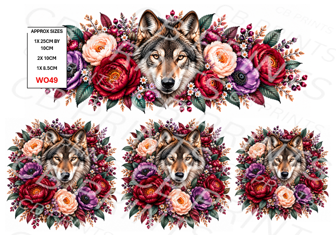 Wolf Decoupage Print WO49 | Mulberry Paper