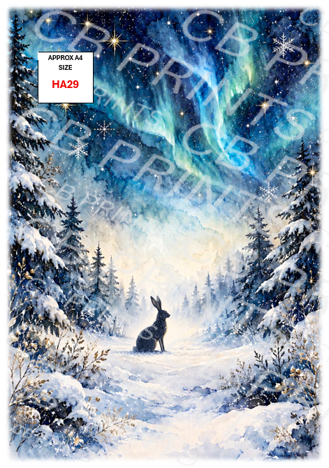 Hare Decoupage Print HA29 | Mulberry Paper
