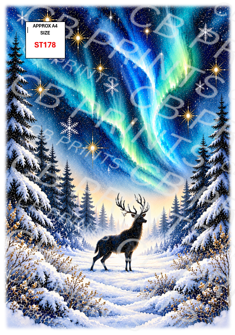 Stag Decoupage Print ST178 | Mulberry Paper