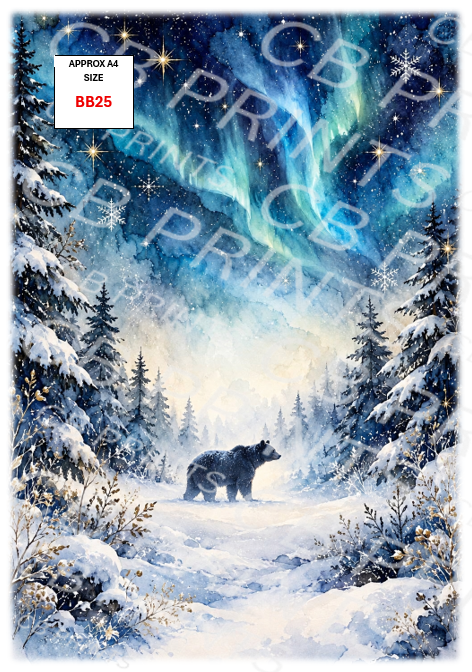 Brown Bear Decoupage Paper BB25 – Mulberry Paper Print