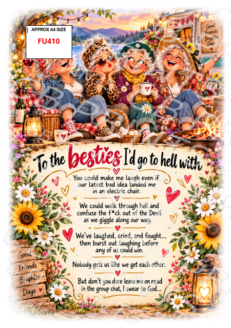 Funny Decoupage Print FU410 | Mulberry Paper