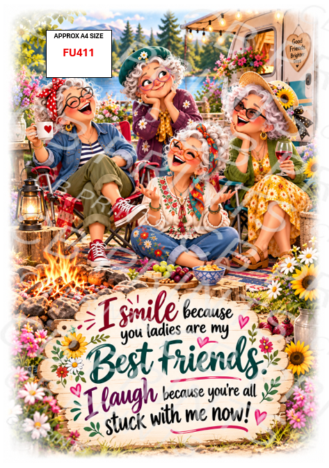 Funny Decoupage Print FU411 | Mulberry Paper