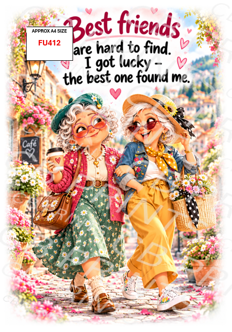 Funny Decoupage Print FU412 | Mulberry Paper